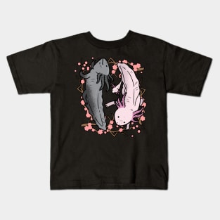 Axolotl Lover Yin Yang Kids T-Shirt